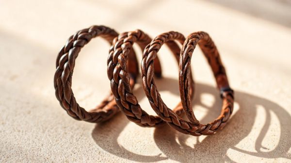 5 bracelets en cuir tressé pour homme alliant style et discrétion