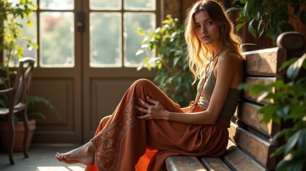 Optez pour le pantalon boho pour un style décontracté et élégant